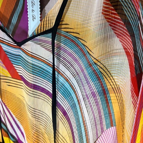 Do & Be multi color fringe sheer top size medium - Picture 5 of 13